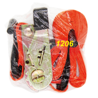 1" X 10' 3000 lbs Padded Ratchet  Orange