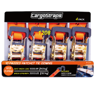 1" X 10' 3000 lbs Padded Ratchet Orange