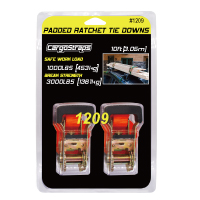  1" X 10' 3000 lbs Padded Ratchet Orange
